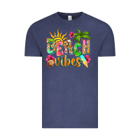 Vintage Denim Beach vibes Vintage Tee - NancyCooperArtShop