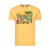 Vintage Mustard Beach vibes Vintage Tee - NancyCooperArtShop