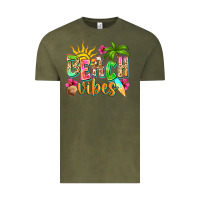 Vintage Olive Beach vibes Vintage Tee - NancyCooperArtShop