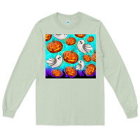 Matcha halloween pumpkins with ghosts Long Sleeve Tee - TumblerDesignByShophia