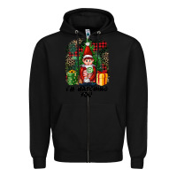Black I'm Watching You Elf Zipper Hoodie - FaDigitalArtStudio