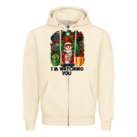 Sandshell I'm Watching You Elf Zipper Hoodie - FaDigitalArtStudio