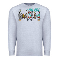 Heather Grey let's get toasted Premium Sweatshirt - CowhideDigitalArt