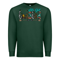 Sports Green let's get toasted Premium Sweatshirt - CowhideDigitalArt
