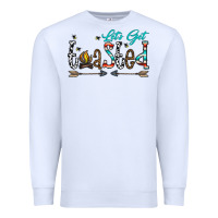 White let's get toasted Premium Sweatshirt - CowhideDigitalArt