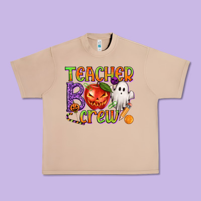 Teacher Boo Crew Urban Heavy Tee Designed By Texasbilliewilder