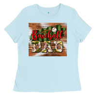 Baby Blue Baseball Dad Tumbler Ladies Tee - BundleAndBundleShop