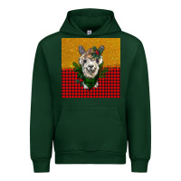 Forest Green christmas alpacas Urban Hoodie - BarkalooDesign