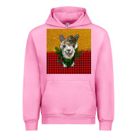 Fuchsia Pink christmas alpacas Urban Hoodie - BarkalooDesign