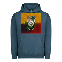 Pigment Midnight Navy christmas alpacas Urban Hoodie - BarkalooDesign