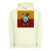 Pigment Pistachio christmas alpacas Urban Hoodie - BarkalooDesign