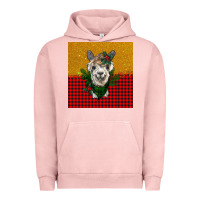 Pigment Salmon christmas alpacas Urban Hoodie - BarkalooDesign