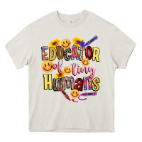 Cream educator of tiny humans Heavy Core Tee - NancyCooperArtShop