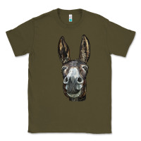 Army Green Donkey  Face Classic Tee - LillyAllenDesigns