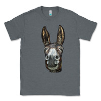 Charcoal Heather Donkey  Face Classic Tee - LillyAllenDesigns