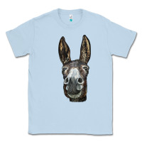 Dusty Blue Donkey  Face Classic Tee - LillyAllenDesigns