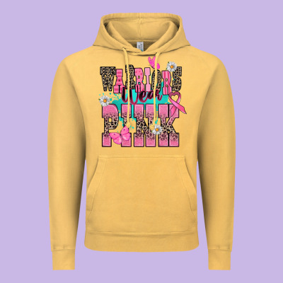 Warriors Wear Pink Vintage Hoodie Designed By Nancycooperartshop