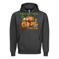 Charcoal Heather whatever spices your pumpkin Zipper Hoodie - BundleAndBundleShop