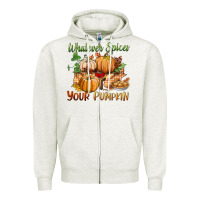 Oatmeal Heather whatever spices your pumpkin Zipper Hoodie - BundleAndBundleShop