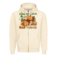 Sandshell whatever spices your pumpkin Zipper Hoodie - BundleAndBundleShop