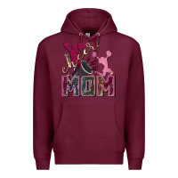 Burgundy cheer mom Premium Hoodie - FaDigitalArtStudio