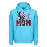 Ocean Blue cheer mom Premium Hoodie - FaDigitalArtStudio