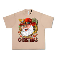 Burro Cowboy Christas Santa Urban Heavy Tee - NancyCooperArtShop
