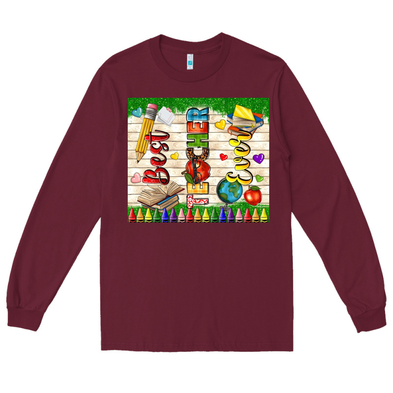 Best Teacher Ever Long Sleeve Tee by TumblerDesignByShophia | Teevron