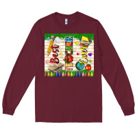 Burgundy best teacher ever Long Sleeve Tee - TumblerDesignByShophia