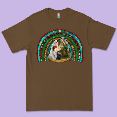 Holy Family Rainbow Premium Tee Designed By Ranaportraitstore