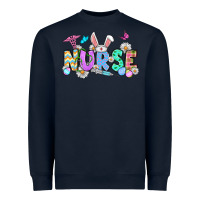 Navy Easter Nurse Heavyweight Sweatshirt - OliviaCreatesArt