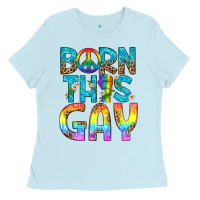 Baby Blue Western Born This Gay Ladies Tee - BundleAndBundleShop