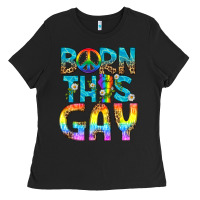 Black Western Born This Gay Ladies Tee - BundleAndBundleShop
