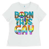 White Western Born This Gay Ladies Tee - BundleAndBundleShop