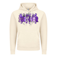 Vintage Artic I am a survivor purple ribbon Vintage Hoodie - NancyCooperArtShop