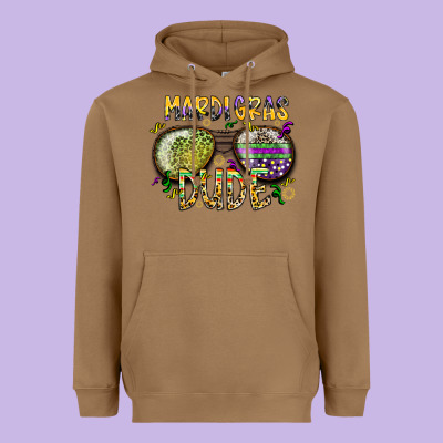 Mardi Gras Dude Heavyweight Hoodie Designed By Sublimationcraftshop