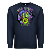 Navy bad witch vibes Premium Sweatshirt - SublimationCraftShop