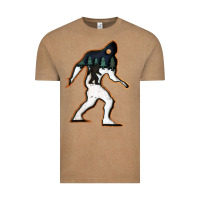 Bigfoot Wood Layered Christmas Vintage Tee | Teevron