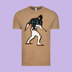 Bigfoot Wood Layered Christmas Vintage Tee Designed By Designefamous