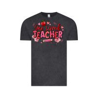 Vintage Black one loved teacher afro messy bun Vintage Tee - texasbilliewilder