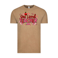 Vintage Coffee one loved teacher afro messy bun Vintage Tee - texasbilliewilder