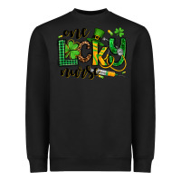 Black St. Patrick's Day One lucky Nurse Heavyweight Sweatshirt - OliviaCreatesArt