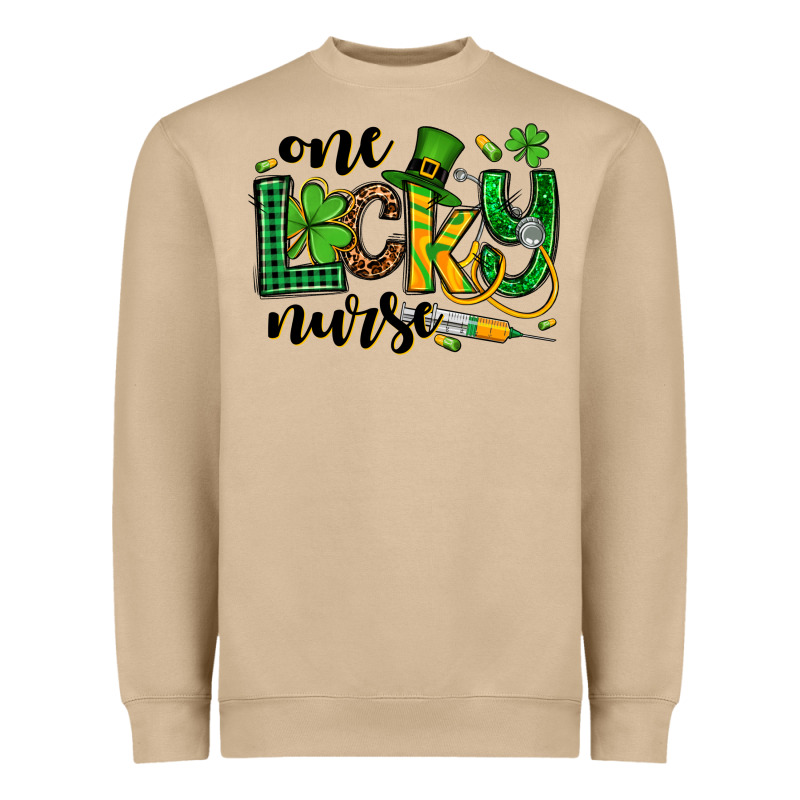 St. Patrick's Day One Lucky Nurse Heavyweight Sweatshirt by OliviaCreatesArt | Teevron