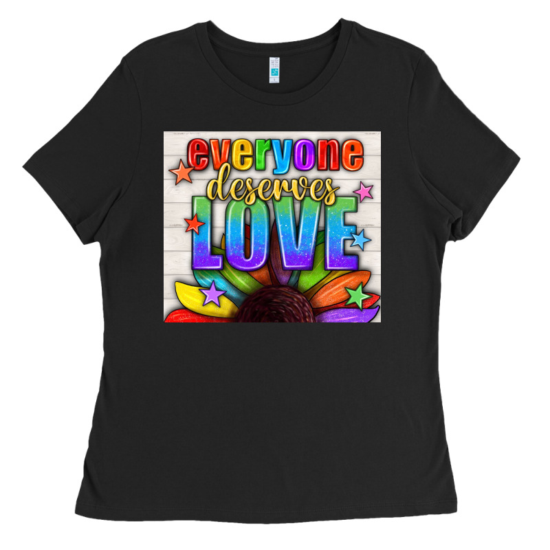 Everyone Deserves Love Pride Lgbtq+ Tumbler Ladies Tee by BundleAndBundleShop | Teevron