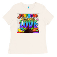 Bone Everyone Deserves Love Pride LGBTQ+ Tumbler Ladies Tee - BundleAndBundleShop