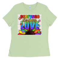 Matcha Everyone Deserves Love Pride LGBTQ+ Tumbler Ladies Tee - BundleAndBundleShop