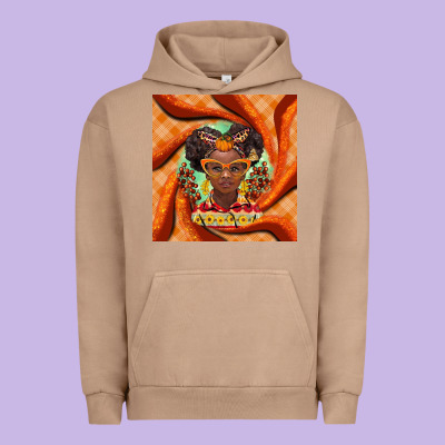 Fall African Girl Urban Hoodie Designed By Barkaloodesign