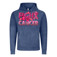 Vintage Denim fight cancer Vintage Hoodie - NancyCooperArtShop