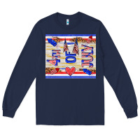 Navy 4 th of july Long Sleeve Tee - TumblerDesignByShophia