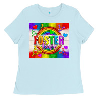 Baby Blue Foster Love LGBTQ+ Tumbler Ladies Tee - BundleAndBundleShop